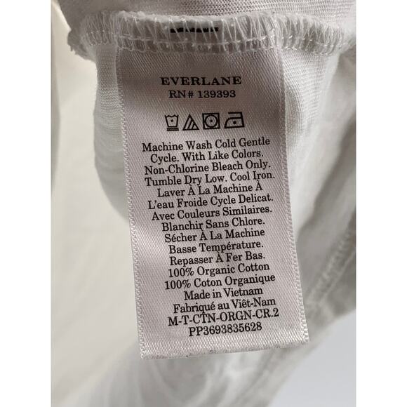 EVERLANE Men's White Organic Cotton Crewneck Short Sleeve Uniform T-Shirt SZ M - Picture 9 of 10